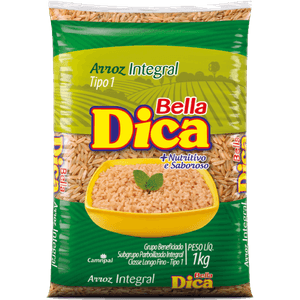 ARROZ BELLA DICA TP-1 1KG INTEGRAL